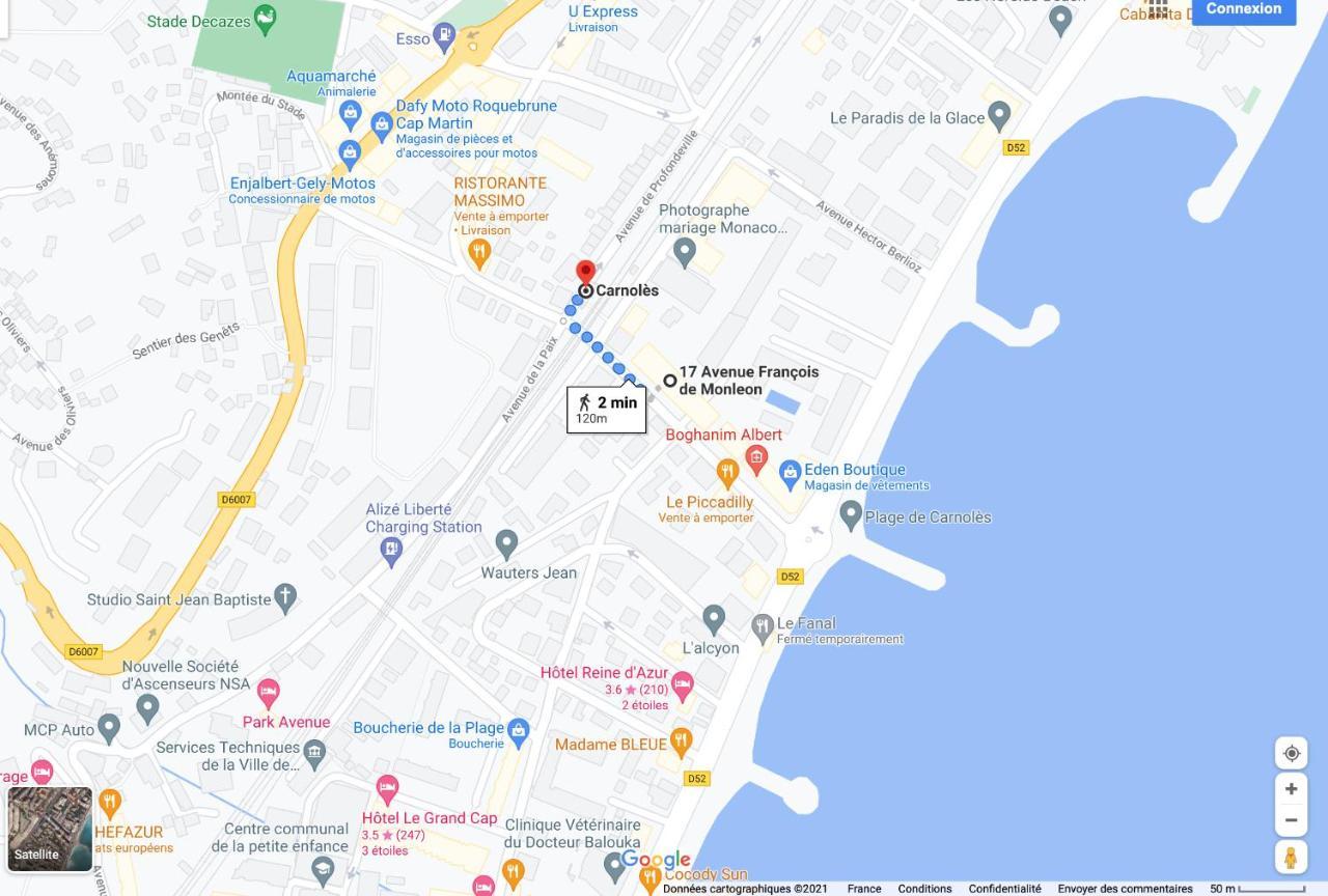 Chaleureux Studio, 200M De La Plage, Parking, Wifi Roquebrune-Cap-Martin Exteriér fotografie